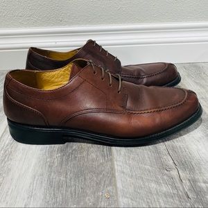 Brown size 12 men's Dockers Premium dress shoes leather uppers great condition